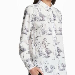 H&M Toile Print Shirt, size 34 new